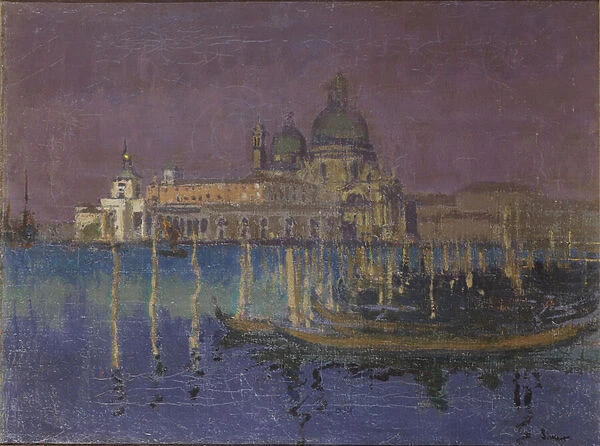 Nocturne: The Dogana and Santa Maria della Salute, Venice, 1896 (oil on canvas)