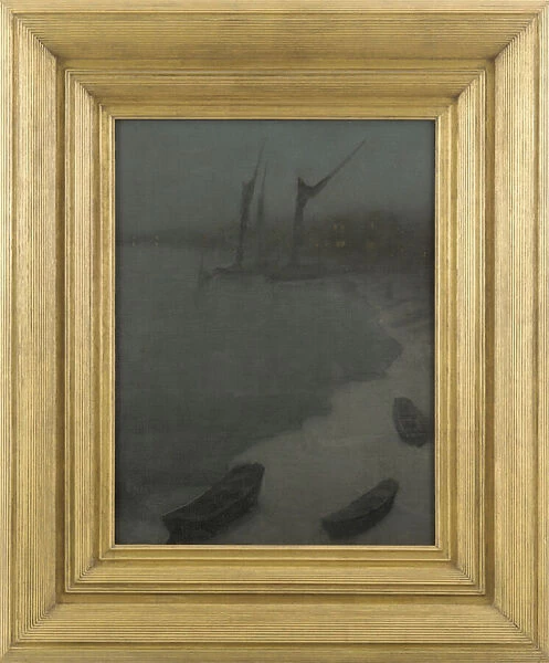 Nocturne: Grey and Silver - Chelsea Embankment, Winter, c. 1879 (oil on canvas)