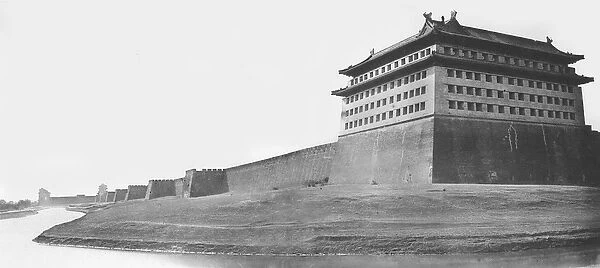 North and East Corner of the Wall of Peking, 1860 (b  /  w photo)