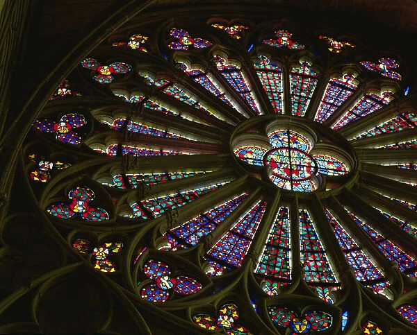 North rose window, c. 1300-20 (stained glass)