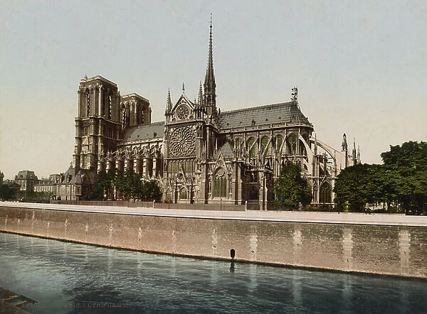 Notre Dame, Paris, c. 1890-1906 (photochrom print)