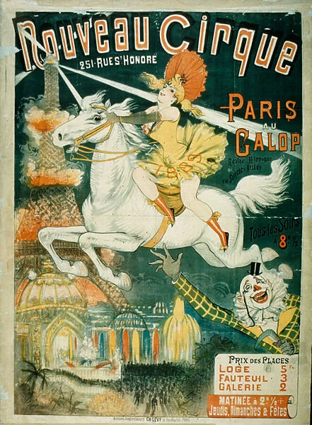 Nouveau Cirque, 1889 (colour litho)