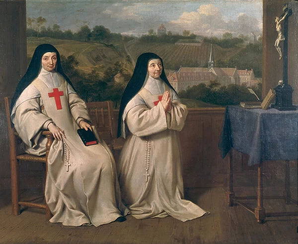 Two Nuns (oil on canvas)