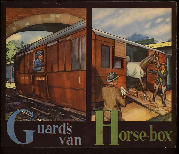 Off By Train ABC: Guards van, Horse-box (colour litho)