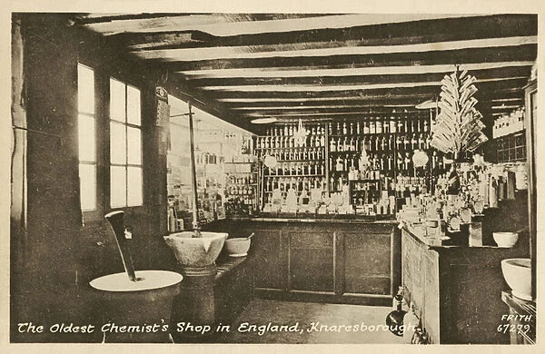 Old Chemists Shop, Knaresborough (b  /  w photo)