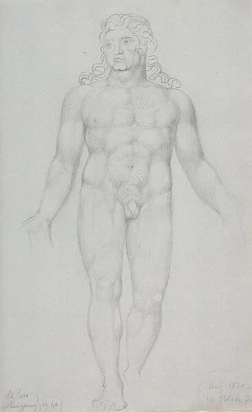 Old Parr When Young, 1820 (pencil on laid paper)