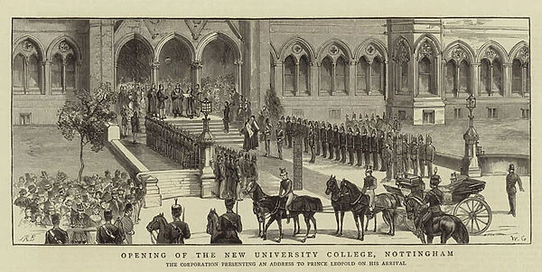 Opening of the New University College, Nottingham (engraving)