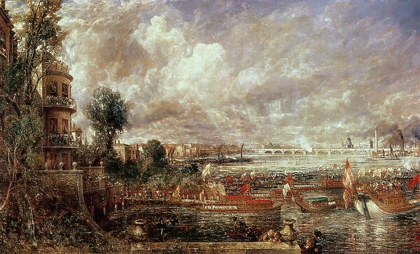 The Opening of Waterloo Bridge, Whitehall Stairs, 18th June 1817 (oil on canvas)