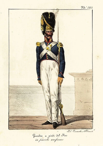Ordinary infantryman of the French Royal Guard, 1820. 1825 (lithograph)