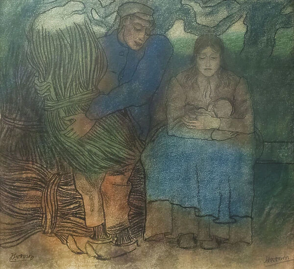 Ouder geluk (parents happiness), 1891 (pastel on paper)