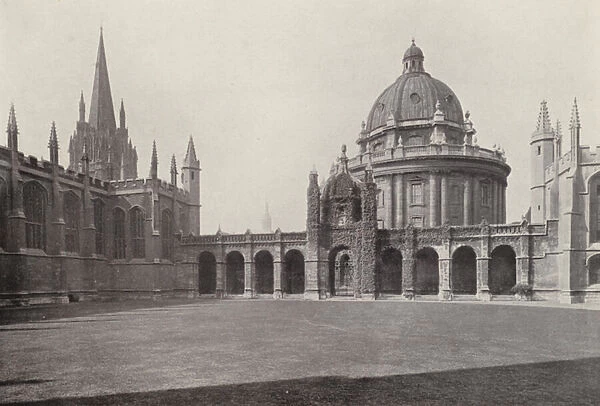 Oxford: All Souls Quard and 'The Camera'(b  /  w photo)