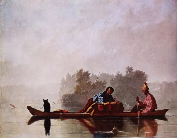 Fur Traders on the Missouri Print by George Caleb Bingham. Art