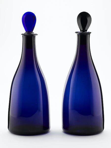A pair of decanters, c. 1790 (glass)