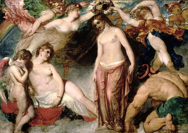 Pandora Crowned by the Seasons, 1824 (oil on canvas)