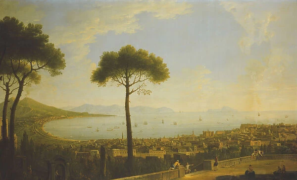 A Panoramic View of Naples, the Bay of Naples, Portici, Vesuvius