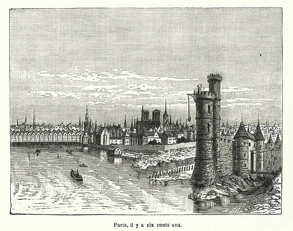Paris, il y a six cents ans (engraving)