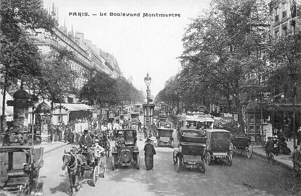 Paris, Le Boulevard Montmartre (b  /  w photo)