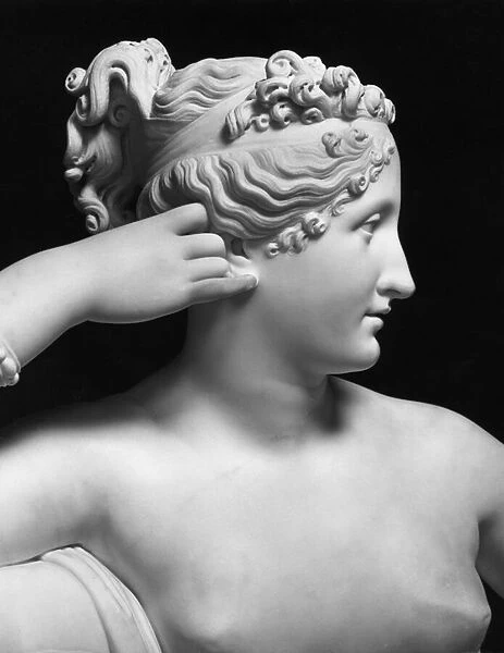 Pauline Bonaparte, Princess Borghese as Venus Triumphant, detail of head, c. 1805-08 (marble) (see also 383164 to 383169)