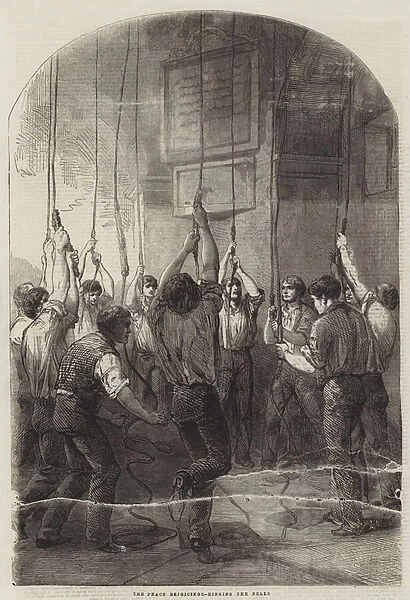 The Peace Rejoicings, ringing the Bells (engraving)