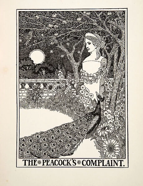 The Peacocks Complaint, from A Hundred Fables of Aesop, pub. 1903 (engraving)