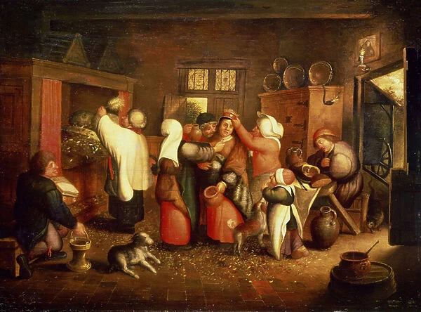 Peasant Wedding (oil on panel)