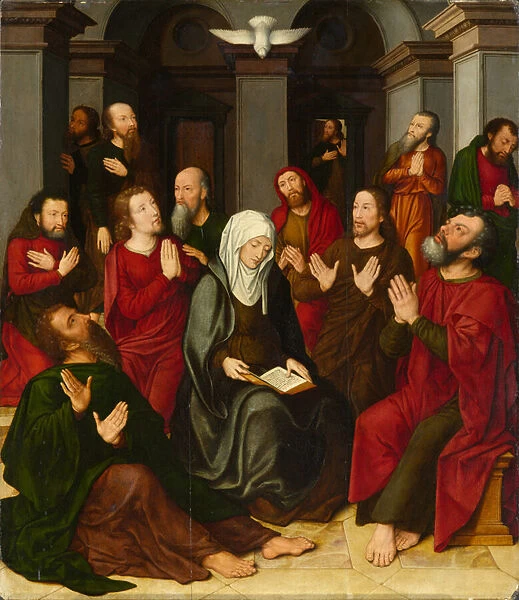 The Pentecost, 16th century (oil on panel)