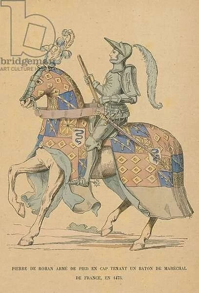 Pierre de Rohan (coloured engraving)