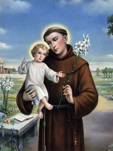 pious image: representation of Saint Anthony of Padua #23332390