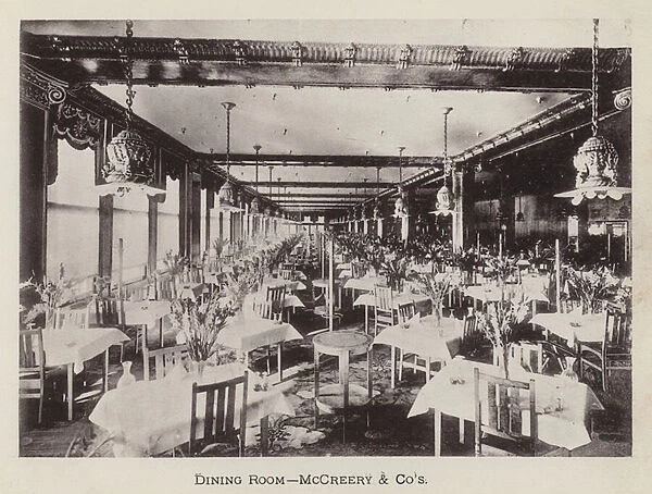 Pittsburgh: Dining Room, McCreery and Cos (b  /  w photo)