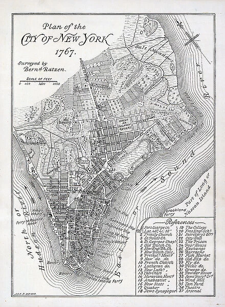 Plan of the City of New York in 1767 (litho)