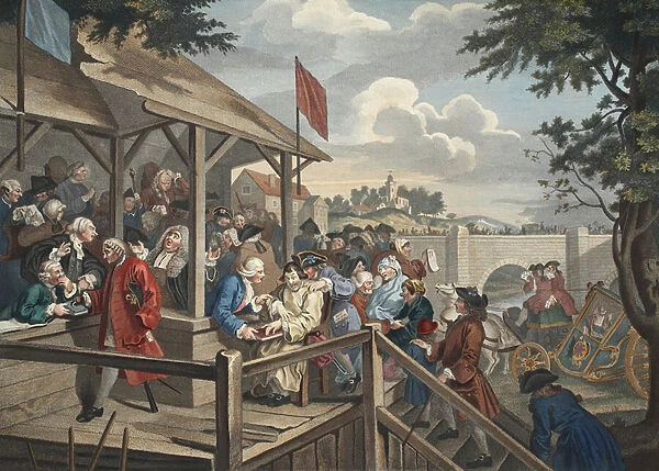 The Polling, illustration from Hogarth Restored: The Whole Works of the celebrated