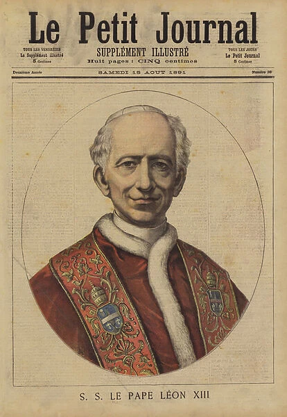Pope Leo XIII (colour litho)