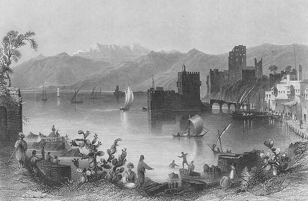 Port of Beirout, the Ancient Berothai, engraved by J. Appleton (engraving)