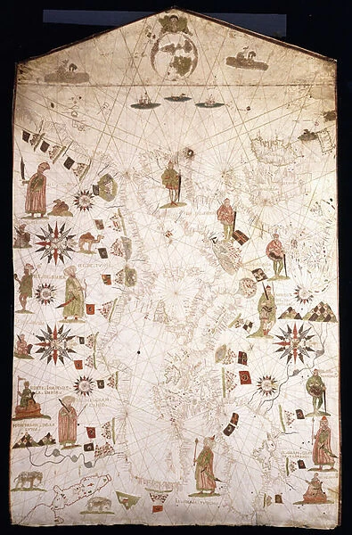 Portolan chart of the Mediterranean and Northern Europe, c