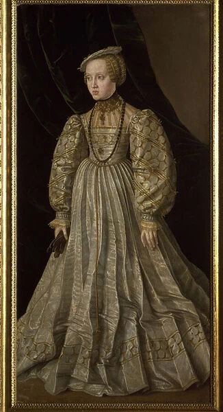 Portrait of Anne of Austria (or Anne of Habsburg) (Painting, 16th century)