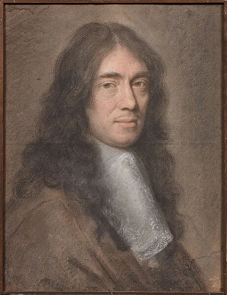 Portrait of Charles Perrault (pastel on cardboard)