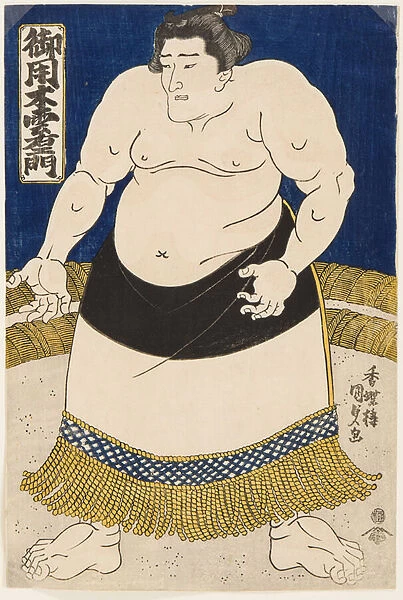 Portrait du lutteur de sumo Goyogi Kumoemon. Estampe de Utagawa Kunisada (1786-1865)