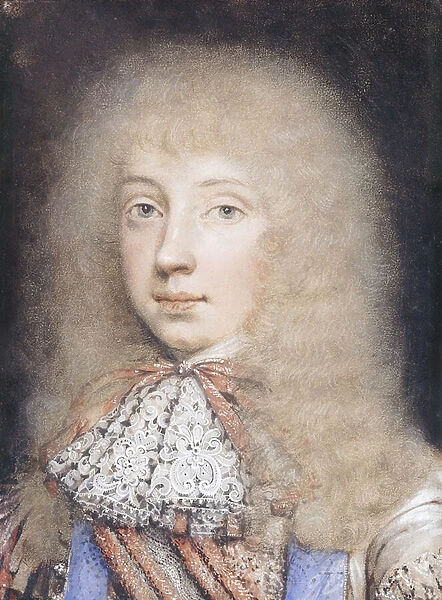 Portrait of Edward Stuart, Bust Length, with Flowing Hair and Lace Stock