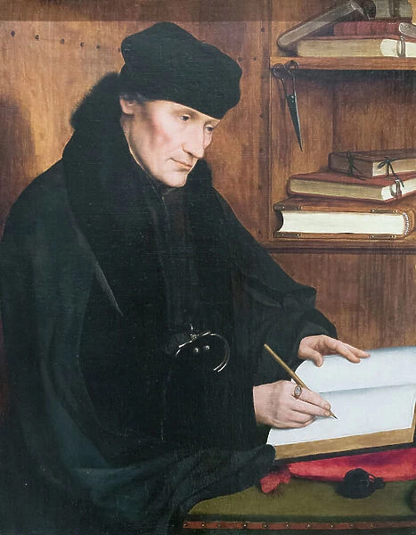 Portrait of Erasmus of Rotterdam, 1517 (panel transferred to canvas)