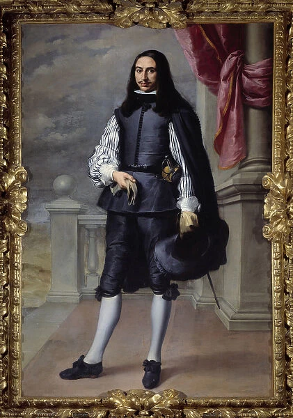 Portrait in foot of Fernandez de Velasco, gentleman of Seville Painting by Bartolome
