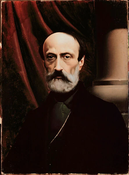 Portrait of the Italian Republican politician Giuseppe Mazzini (painting, 19th century)