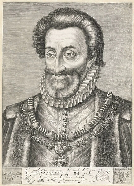 Portrait of King Henry IV of France, c. 1600 (engraving)
