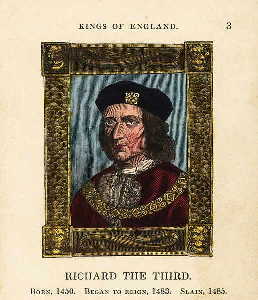 Portrait of King Richard the Third, Richard III of England, born 1450, began reign 1483 and died 1485