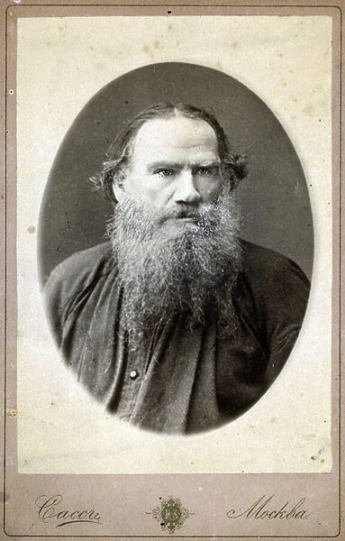 Portrait de Lev Nikolaievitch, comte Tolstoi (Leon Tolstoi), ecrivain russe (1828-1910)