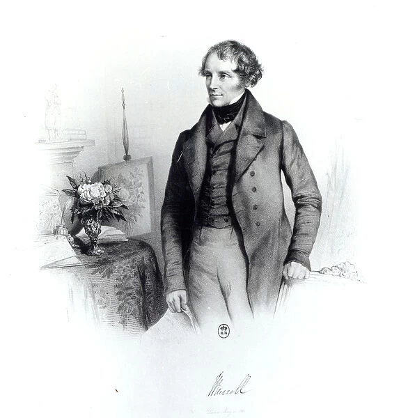 Portrait of Lord John Russell (1792-1878) (engraving) (b  /  w photo)