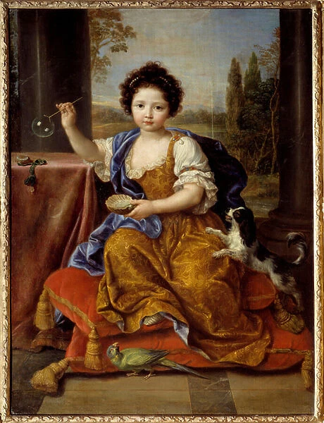 Portrait of Louise Marie de Bourbon, Mademoiselle de Tours Duchess of Orleans (1674-1681