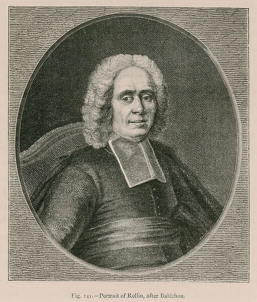 Portrait of Rollin, after Balechou (engraving)