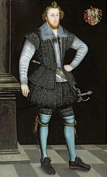 Portrait of Sir Edward Fox of Gwrrnego (oil on canvas)