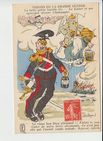 Postcard, Satirical in Colors, 1914_11_24: Visions of the Great War The beautiful little