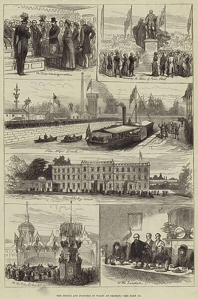 The Prince and Princess of Wales at Grimsby (engraving)